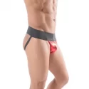 Jockstrap With Waist Strap - Metallic Red