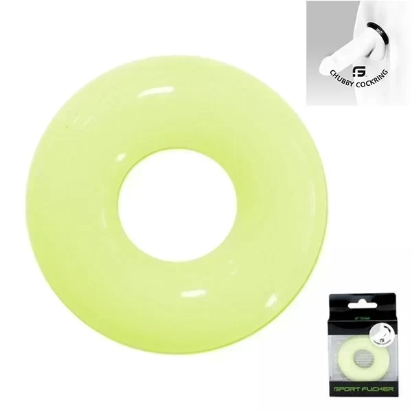 Chubby rubber cockring - glow
