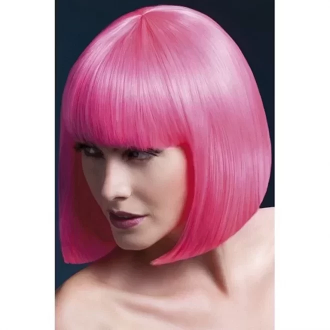 Fever Elise Wig 13inch/33cm Neon Pink Sleek Bob with Fringe