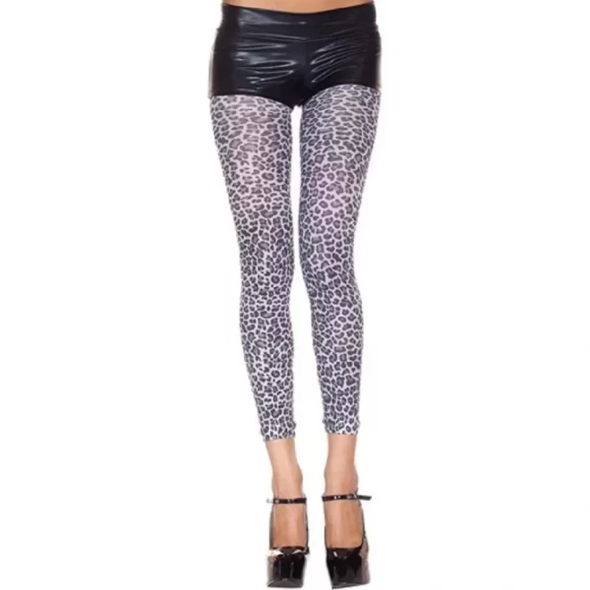 Leopard print footless leggings LEOPARD