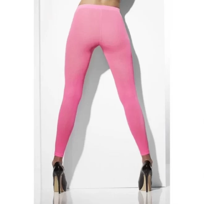 Opaque Footless Tights Neon Pink