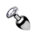 Clear gem anal plug medium