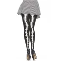 Rajstopy z nadrukiem kręgów Spine backseam pantyhose