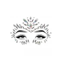 Iris face jewels sticker
