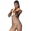 Bodystocking z zakrytą twarzą Hooded Fishnet Bodystocking