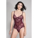 Flower Lace And Mesh Body - Red