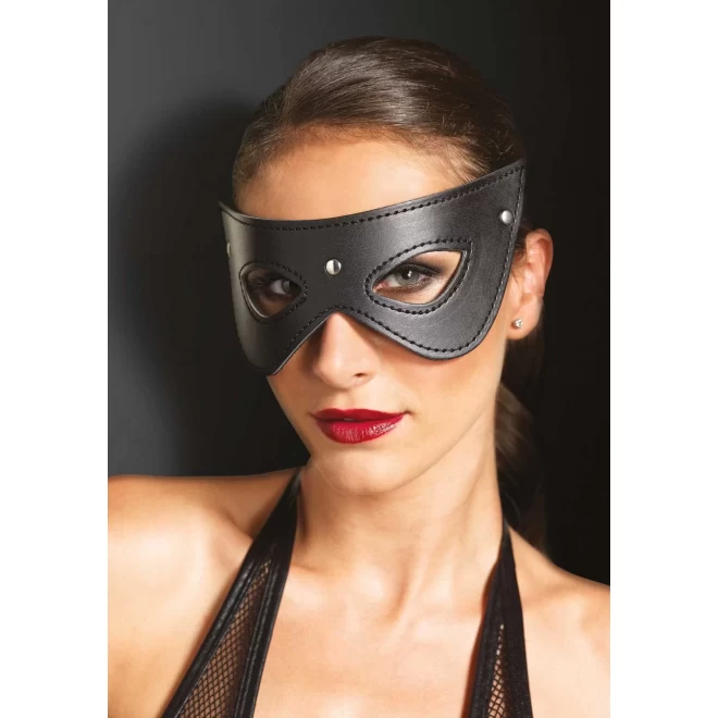 Faux Leather Studded Eye Mask