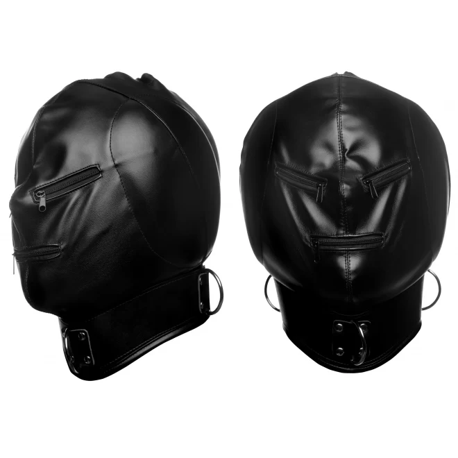 Strict hood mask zipper
