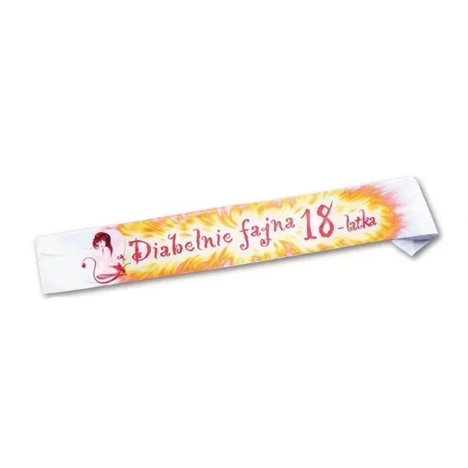 Szarfa ozdobna Diabelnie fajna 18-latka