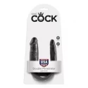 King cock u-shaped small double trouble - black