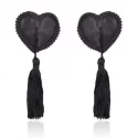 Bielizna-Heart Nipples Tassels BLACK