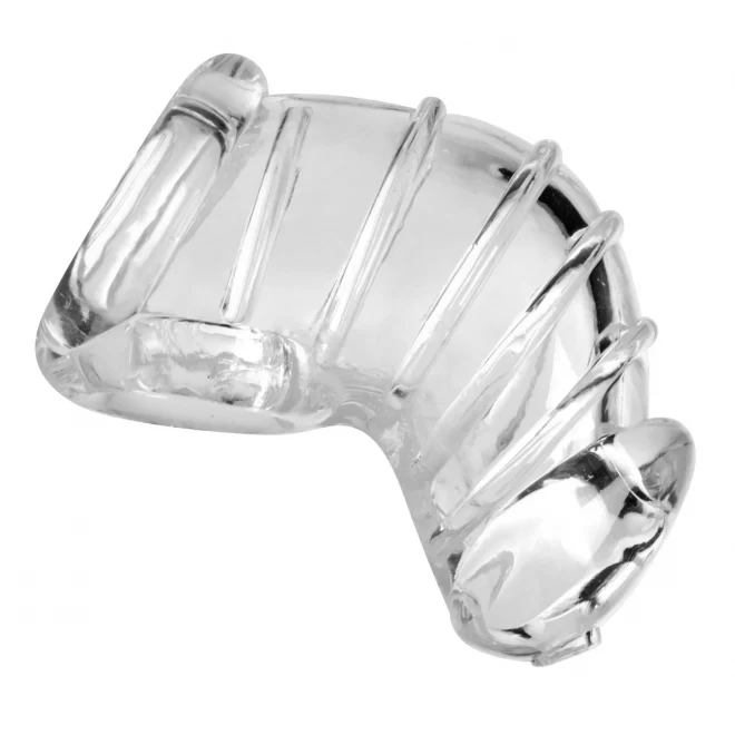 Detained soft body chastity cage