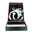 Stainless steel police handcuffs