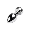Toyfa Metal Anal plug metal with transparent crystal 130g