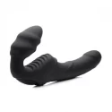 Slim Rider Strapless Strap-on Vibrator - Black