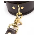 Coco de mer leather wrist cuffs s/m brown