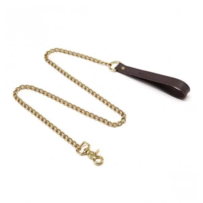 Coco de mer leather lead brown