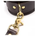 Coco de mer leather ankle cuffs brown