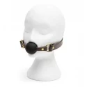 Coco de mer leather ball gag brown