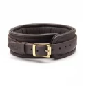 Coco de mer leather collar brown