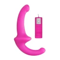 Vibrating silicone strapless strapon