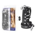 Blue line c&b gear gimp cock locking chastity sheath