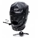 Bondage Hood with Breathable Ball Gag