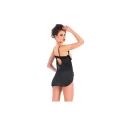 Vixson Long Babydoll With Open Cups - Black