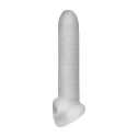 Fat boy micro ribbed sheathÂ  7.5" - clear