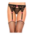 Lace garterbelt with mini bows