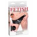 Vibrating crotchless booty shorts