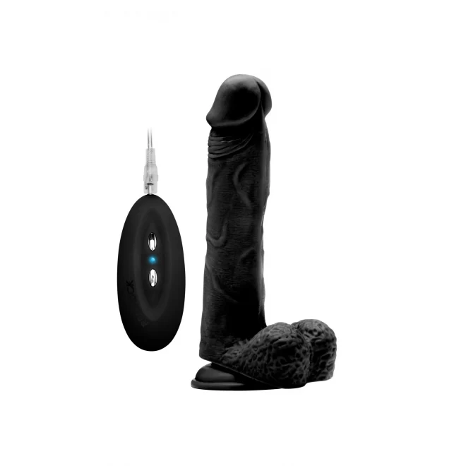 Vibrating realistic cock - 9" - with scrotum