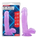 Hi rubber 7.0 inch dildo clear