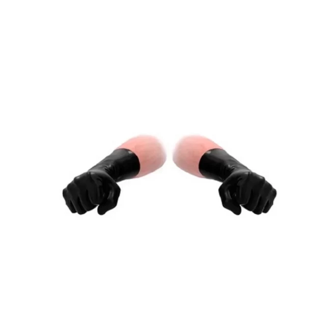 Latex Short Gloves - Black