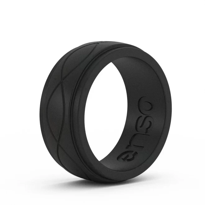 Infinity Silicone Ring Black M