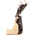 Fingerless Lace Gloves Black