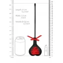 Ouch! crop heart black with red lace - small