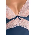 Bielizna-SELINA CHEMISE navy blue XXL/XXXL - Casmir