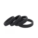 Flat slick - silicone cock ring Ø 40 mm. - black