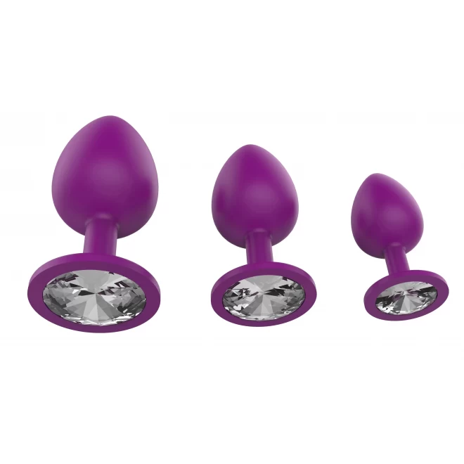 Lustglider classic plug set with crystal