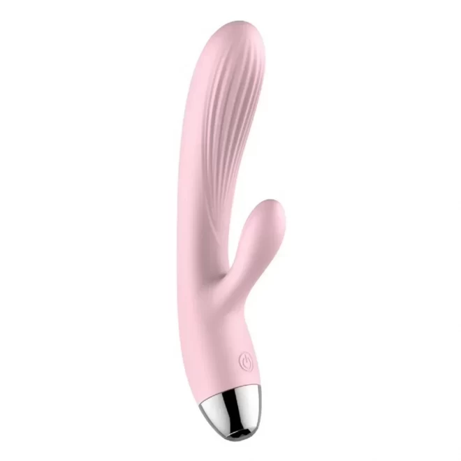 Wibrator-Silicone Vibrator and Pulsator Pink USB 10 Function / Heating