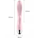 Wibrator-Silicone Vibrator and Pulsator Pink USB 10 Function / Heating