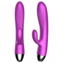 Wibrator-Silicone Vibrator and Pulsator Purple USB 7+7 Function / Heating