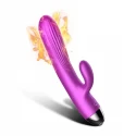 Wibrator-Silicone Vibrator and Pulsator Purple USB 7+7 Function / Heating