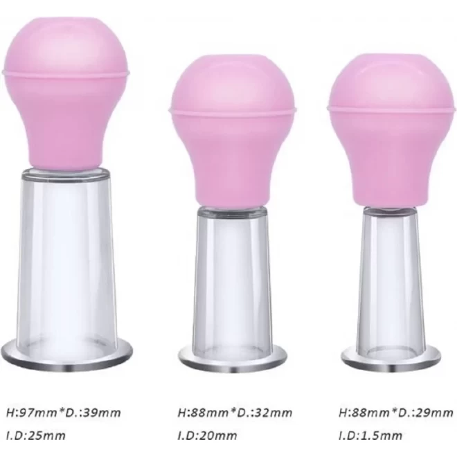 Nipple stimulator pink 3 - pack smal medium large