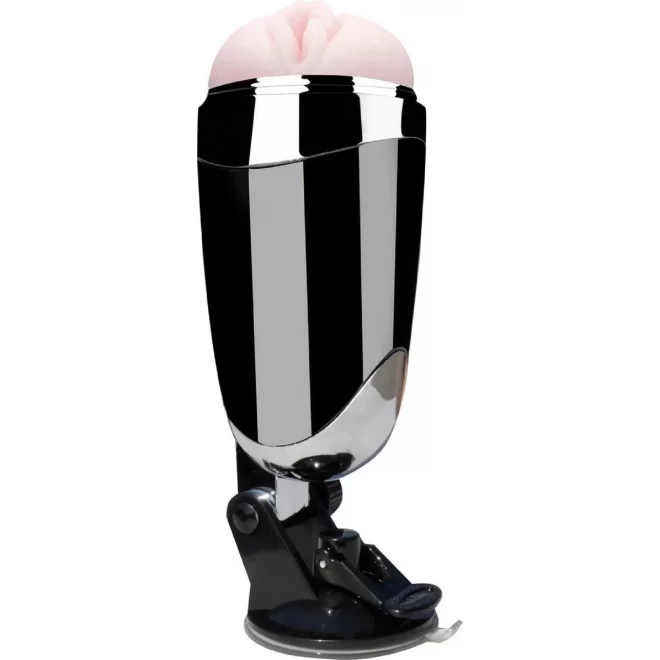 Randy sandy black wallmounted vibratinging masturbator