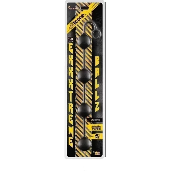 Silicone exxxtreme ballz - black - ultra - 40-60 mm.