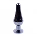 Plug-Jawellery Dark Silver BUTT PLUG- Black