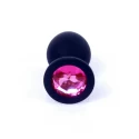Plug-Jawellery Black Silikon PLUG Medium- Pink Diamond