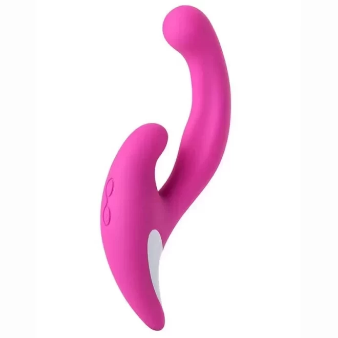 JAVI Vibrator, silicone, ABS-plastic, two powerful motors, 7 functions, flexible, length 13 cm, diameter 2,5 cm
